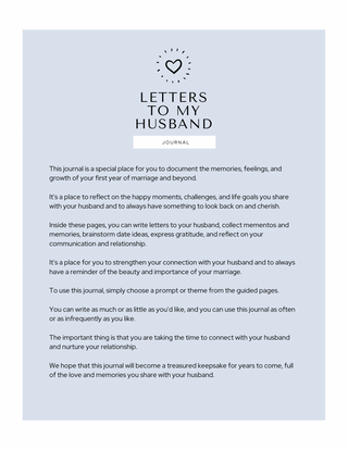 Letters to my Husband