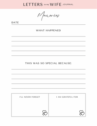 Letters & Affirmations to my Wife