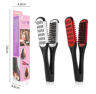 Hairdressing Clamp Comb Bristle Straight Hair Styling Straight Straight Hair V-shaped Comb