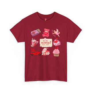 Valentine Shirt Unisex Heavy Cotton Tee, Valentine's Day Gift, Bundle Love T-Shirt, Heart Graphic Top, Romantic Apparel