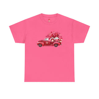 Valentine Shirt Unisex Heavy Cotton Tee, Valentine's Day Gift, Truck of Love T-Shirt, Heart Graphic Top, Romantic Apparel