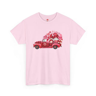 Valentine Shirt Unisex Heavy Cotton Tee, Valentine's Day Gift, Truck of Love T-Shirt, Heart Graphic Top, Romantic Apparel