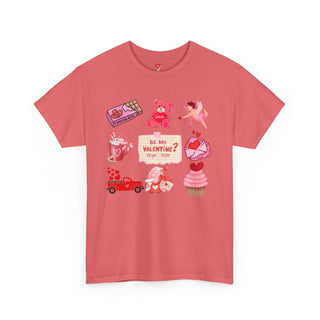 Valentine Shirt Unisex Heavy Cotton Tee, Valentine's Day Gift, Bundle Love T-Shirt, Heart Graphic Top, Romantic Apparel