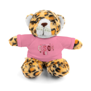 Stuffed Animals with Tee, Custom Text, Valentines Gift bear