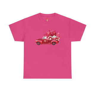 Valentine Shirt Unisex Heavy Cotton Tee, Valentine's Day Gift, Truck of Love T-Shirt, Heart Graphic Top, Romantic Apparel