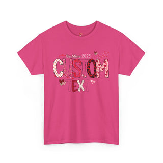 Valentine Custom Text Unisex Tee, Valentine Shirt, Love Shirt, Personalized Valentine Gift, Heart Tee