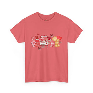 Valentine Shirt Unisex Heavy Cotton Tee, Valentine's Day Gift, Love T-Shirt, Heart Graphic Top, Romantic Apparel