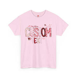 Valentine Custom Text Unisex Tee, Valentine Shirt, Love Shirt, Personalized Valentine Gift, Heart Tee