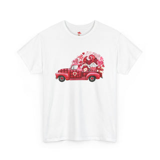 Valentine Shirt Unisex Heavy Cotton Tee, Valentine's Day Gift, Truck of Love T-Shirt, Heart Graphic Top, Romantic Apparel