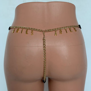Exy Women Custom Thong With Letter Name Personality G-String Panties Underwear Waist Body Chain Lace Thongs Jewelry Gift