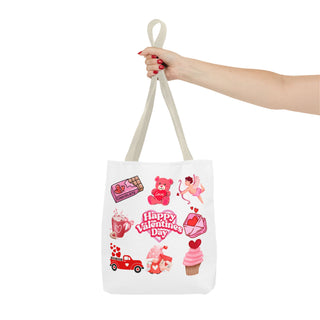 Valentine's Day Tote Bag ,  Romantic Gift for Couples, Heart Design, Love Tote Bag , Gift for Her, Tote Bag