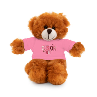 Stuffed Animals with Tee, Custom Text, Valentines Gift bear