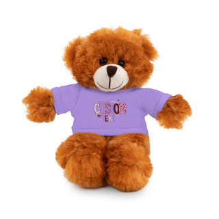 Stuffed Animals with Tee, Custom Text, Valentines Gift bear