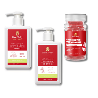 Clarifying & Detox Wash Set + Repair Hair Vitamins Capsules