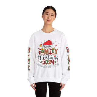 Christmas 2024 Family Matching Crewneck Sweatshirt, Mommy Custom Holiday Sweatshirt