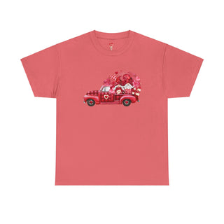 Valentine Shirt Unisex Heavy Cotton Tee, Valentine's Day Gift, Truck of Love T-Shirt, Heart Graphic Top, Romantic Apparel