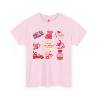 Valentine Shirt Unisex Heavy Cotton Tee, Valentine's Day Gift, Bundle Love T-Shirt, Heart Graphic Top, Romantic Apparel