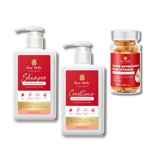 Hydrate & Nourish Wash Set + Refreshing Hair Vitamins Capsules