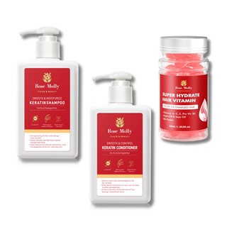 Keratin Wash Set + Hydrating Hair Vitamin Capsules