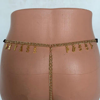 Exy Women Custom Thong With Letter Name Personality G-String Panties Underwear Waist Body Chain Lace Thongs Jewelry Gift