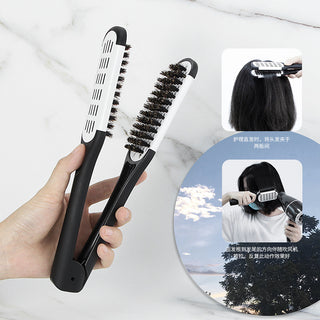 Hairdressing Clamp Comb Bristle Straight Hair Styling Straight Straight Hair V-shaped Comb